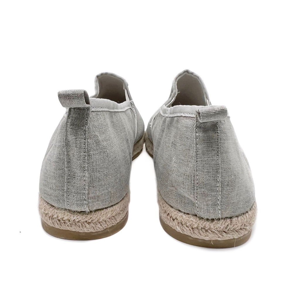 Journee Collection Daphne Linen Espadrille Flats Grey Size 10 - Picture 7 of 11